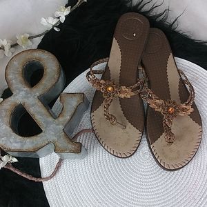 Leather TANARA made in Brazil braided strap sandal